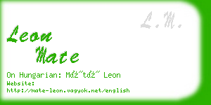 leon mate business card